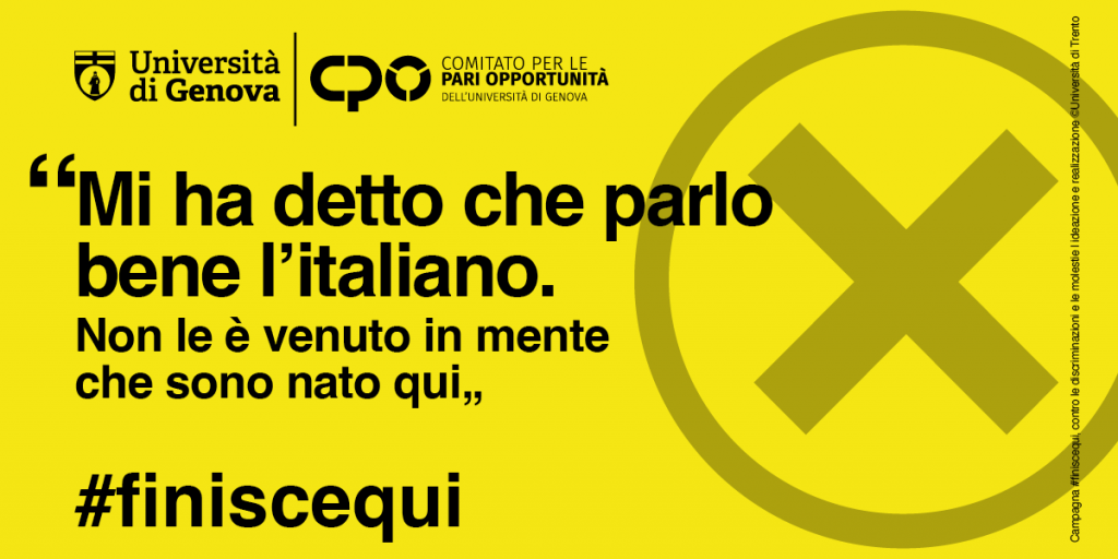 Mi ha detto che parlo bene l'italiano, non le è venuto in mente che sono nato qui