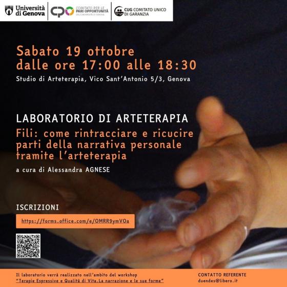 Laboratorio di arteterapia “Fili: come rintracciare e ricucire parti della narrativa personale tramite l’arteterapia”  2