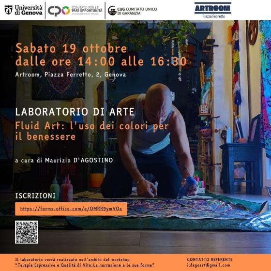 Laboratorio di "Fluid Art: l'uso dei colori per il benessere" a cura di Maurizio D'AGOSTINO